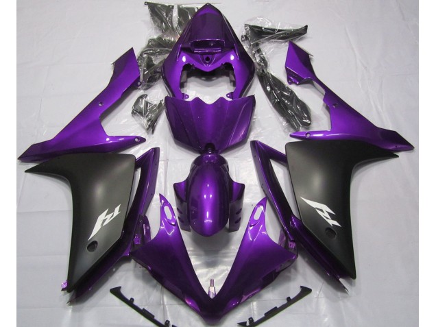 Viola Lucido & Nero 2007-2008 Yamaha R1 Carene Moto