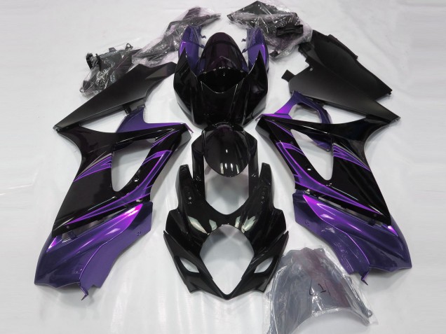 Viola Mood & Nero Lucido 2007-2008 Suzuki GSXR 1000 Carene Moto Viola Mood & Nero Lucido 2007-2008 Suzuki GSXR 1000 Carene Moto