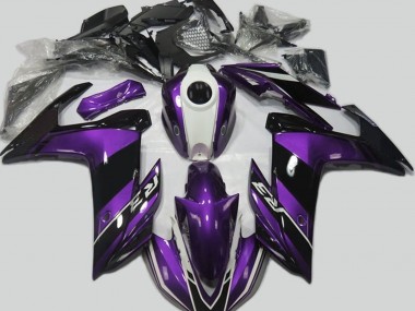 Viola & Nero Lucido 2015-2018 Yamaha R3 Carene Moto