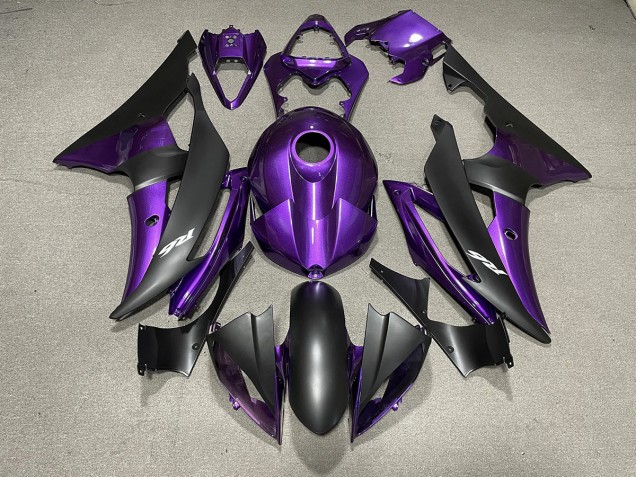 Viola & Nero Opaco & Loghi 2008-2016 Yamaha R6 Carene Moto Viola & Nero Opaco & Loghi 2008-2016 Yamaha R6 Carene Moto