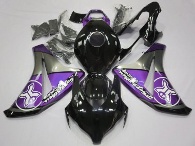 Viola Su Nero Personalizzato 2008-2011 Honda CBR1000RR Carene Moto