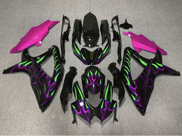 Viola & Verde Fiamma 2008-2010 Suzuki GSXR 600-750 Carene Moto Viola & Verde Fiamma 2008-2010 Suzuki GSXR 600-750 Carene Moto
