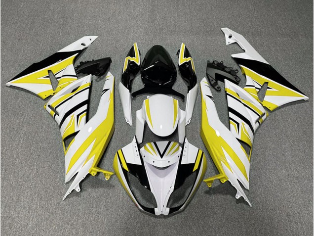 Zag Giallo Bianco & Nero 2009-2012 Kawasaki ZX6R Carene Moto Zag Giallo Bianco & Nero 2009-2012 Kawasaki ZX6R Carene Moto